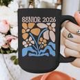 Senior 2026 Retro Groovy Flowers Graduation Graphic Print Coffee Mug