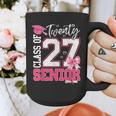 Senior 2027 Class Of 2027 Pink Coquette Bow Graduation Girl Graphic Print Coffee Mug