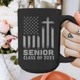 Senior Class Of 2025 USA Flag Cross Christian Graduation Graphic Print Coffee Mug