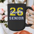 Senior Class 2026 Graduation Yellow Blue Letters Graphic Print Coffee Mug