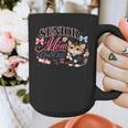 Senior Mom Class Of 2027 Cute Cat Graduation Pink Bows Girls Graphic Print Coffee Mug