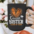 Senior Sister Class Of 2026 Basketball Graduation Heart Graphic Print Coffee Mug