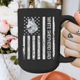 Shepherd Dad USA Flag White German Shepherd Graphic Print Coffee Mug