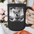 Shiba Inu Dog Dad Mom Graphic Selfie UFOs Weird Aliens Graphic Print Coffee Mug