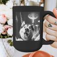 Siberian Husky Alien UFO Taking a Selfie Dog Mom Dad Graphic Print Coffee Mug