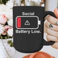 Social Battery Low Anti-Social Introvert Graphic Print Coffee Mug