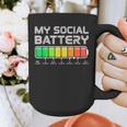 Social Battery Low Energy Antisocial Introvert Graphic Print Coffee Mug Social Battery Low Energy Antisocial Introvert Graphic Print Coffee Mug