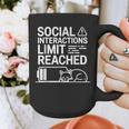 Social Interactions Limit Reached Introvert Tired Graphic Print Coffee Mug Social Interactions Limit Reached Introvert Tired Graphic Print Coffee Mug