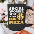 Social Worker Will Work For Pizza Graduation Graphic Print Coffee Mug