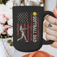 Softball Dad US Flag For Dad Men Patriotic Fathers Day Graphic Print Coffee Mug