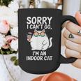Sorry I Can’t Go I’m An Indoor Cat Introvert Cat Graphic Print Coffee Mug