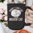 Sorry I Can't Go I'm An Indoor Cat Lazy Humor Introvert Cat Graphic Print Coffee Mug
