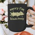 Sorry I'm Kinda Busy Lazy Cat Sarcastic Sayings Introvert Men Women Graphic Print Coffee Mug