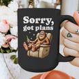 Sorry Got Plans Bigfoot Dad Humor Sasquatch Sayings Graphic Print Coffee Mug