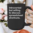 Spreadsheet Nerd Introverted Accountant Graphic Print Coffee Mug