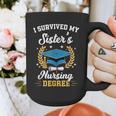 I Survived My Sister's Nursing Degree Graduation Graphic Print Coffee Mug