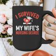 I Survived My Wife's Nursing Degree Rn Graduation Nurse Graphic Print Coffee Mug