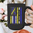T21 Dad American Flag Down Syndrome Awareness Graphic Print Coffee Mug