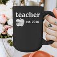 Teacher Est 2018 Vintage Graduation Graphic Print Coffee Mug