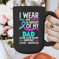 Teal & Purple In Memory Of My Dad Suicide Prevention Graphic Print Coffee Mug Teal & Purple In Memory Of My Dad Suicide Prevention Graphic Print Coffee Mug