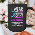 Teal & Purple In Memory Of My Girlfriend Suicide Prevention Graphic Print Coffee Mug Teal & Purple In Memory Of My Girlfriend Suicide Prevention Graphic Print Coffee Mug