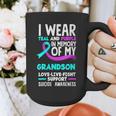 Teal & Purple In Memory Of My Grandson Suicide Prevention Graphic Print Coffee Mug