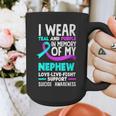 Teal & Purple In Memory Of My Nephew Suicide Prevention Graphic Print Coffee Mug Teal & Purple In Memory Of My Nephew Suicide Prevention Graphic Print Coffee Mug
