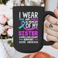 Teal & Purple In Memory Of My Sister Suicide Prevention Graphic Print Coffee Mug