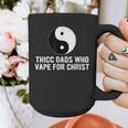 Thicc Dads Who Vape For Christ Father Day Graphic Print Coffee Mug