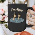 Two Thumbs Up I'm Fine Sarcastic Meme Introvert Humor Graphic Print Coffee Mug