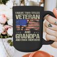 I Have Two Titles Veteran And Grandpa Dad Papa Grandpa Graphic Print Coffee Mug