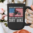 Never Underestimate An Old Man With A Dirt Bike Grandpa Dad Graphic Print Coffee Mug