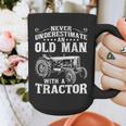 Never Underestimate An Old Man Tractor Farmer Dad Graphic Print Coffee Mug