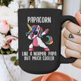 Unicorn Dad Girl Birthday Party Clothing Papacorn Graphic Print Coffee Mug
