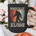 Vintage Basically Just Leave Me Alone Bigfoot Introverts Graphic Print Coffee Mug Vintage Basically Just Leave Me Alone Bigfoot Introverts Graphic Print Coffee Mug