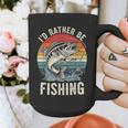 Vintage I'd Rather Be Fishing Graphic Bass Dad Boy Men Graphic Print Coffee Mug
