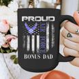 Vintage Proud Air Force Bonus Dad With American Flag Graphic Print Coffee Mug