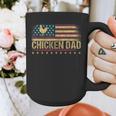 Vintage USA Flag Chicken Dad Stars Graphic Print Coffee Mug