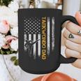 Vintage USA Flag Korea Taekwondo Training Dad Silhouette Graphic Print Coffee Mug