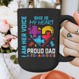 I Am Her Voice She Is My Heart Autism Awareness Daughter Dad Graphic Print Coffee Mug