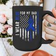 I Wear Blue For My Dad Colon Cancer Awareness Blue USA Flag Graphic Print Coffee Mug
