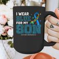 I Wear Blue For My Son Autism Awareness Mom Dad Parents Graphic Print Coffee Mug