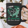 I Wear Green In Memory Of My Grandma Liver Cancer Awareness Graphic Print Coffee Mug I Wear Green In Memory Of My Grandma Liver Cancer Awareness Graphic Print Coffee Mug
