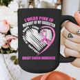 I Wear Pink In Memory Of Daughter Breast Cancer Awareness Graphic Print Coffee Mug