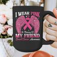 I Wear Pink In Memory Of My Friend Breast Cancer Awareness D Graphic Print Coffee Mug