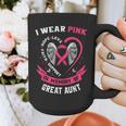 I Wear Pink In Memory Of Great Aunt Breast Cancer Shirts Tee Graphic Print Coffee Mug