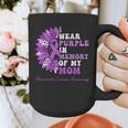 I Wear Purple In Memory Of My Mom Pancreatic Cancer Ribbon Graphic Print Coffee Mug I Wear Purple In Memory Of My Mom Pancreatic Cancer Ribbon Graphic Print Coffee Mug