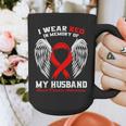 I Wear Red In Memory Of My Husband Heart Disease Awareness Graphic Print Coffee Mug