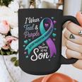 I Wear Teal And Purple In Memory My Son Suicide Prevention Graphic Print Coffee Mug