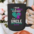 I Wear Teal And Purple In Memory Of My Uncle Mental Health Graphic Print Coffee Mug I Wear Teal And Purple In Memory Of My Uncle Mental Health Graphic Print Coffee Mug